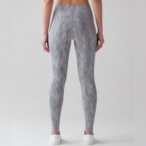 Lululemon Wunder Under Hi-Rise Tight Arrow Jacquard Battleship‎ Silver Leggings